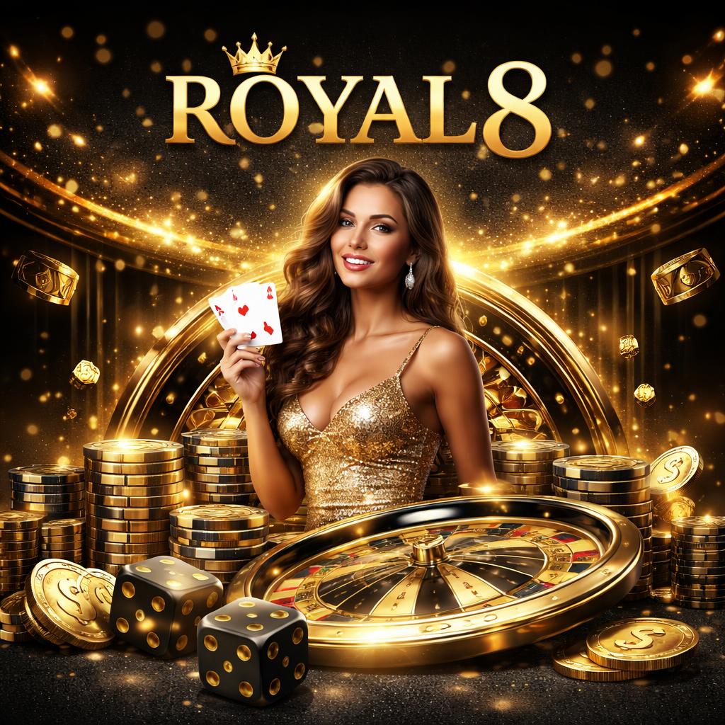 Royal8 online casino lobby with table games jackpot titles and a diverse selection of real money entertainment